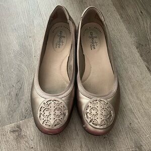 Clarks Collection Tan Ballet Flats